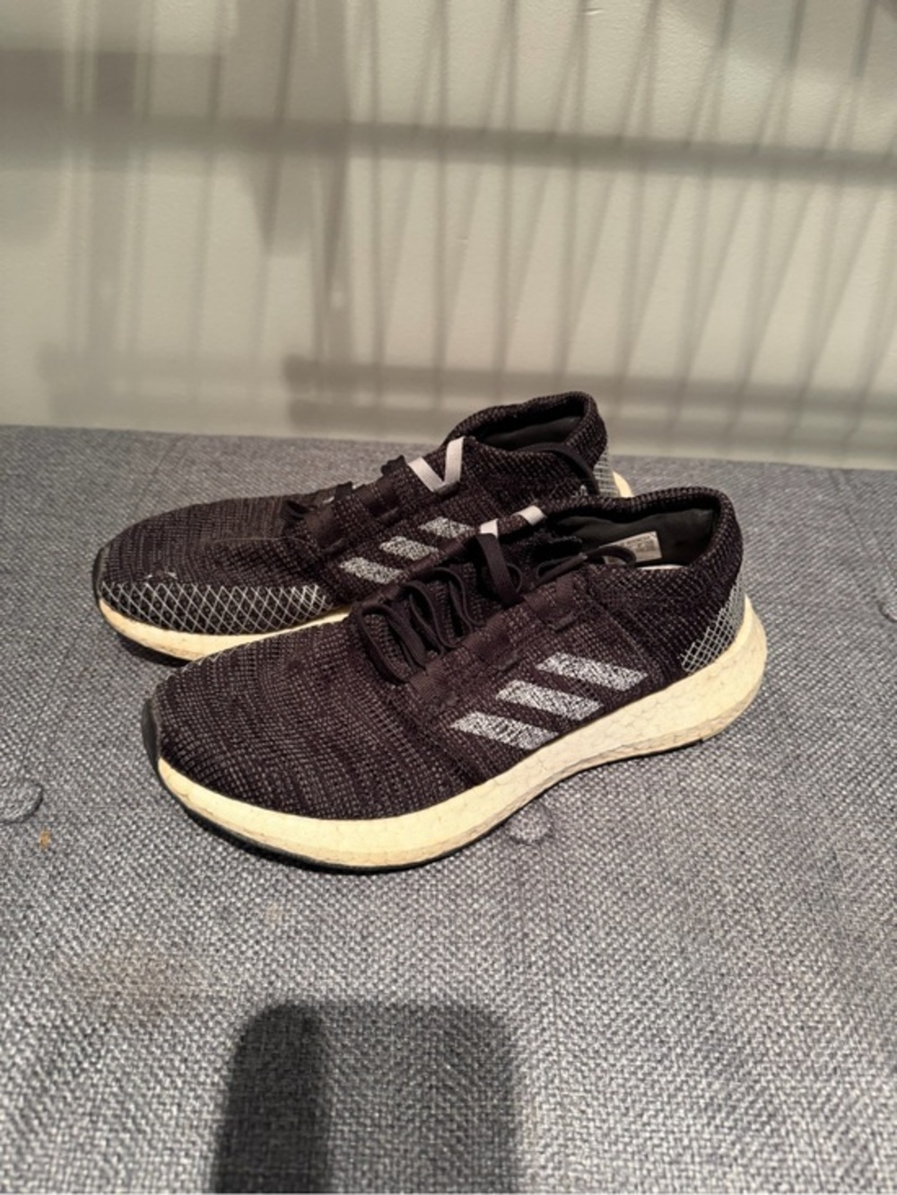 adidas Black Knit Athletic Shoes